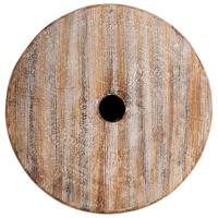 Parasolvoet Anders wit gewassen 34 x 40 cm Massief hout - thumbnail