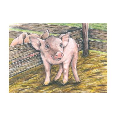 Goki houten blokpuzzel boerderij