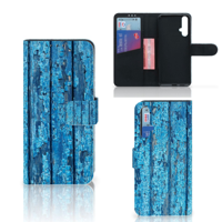 Honor 20 Book Style Case Wood Blue - thumbnail