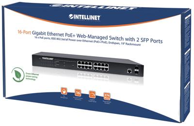 Intellinet 561198 561198 Netwerk switch 16 poorten PoE-functie