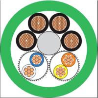 LAPP 2170887/500 Netwerkkabel CAT 5 SF/UTP 2 x 2 x 0.32 mm² + 4 x 1.50 mm² Groen 500 m - thumbnail