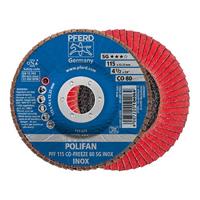 PFERD TOOLS 67611580 PFF 115 CO-FREEZE 80 SG INOX Lamellenschijf Diameter 115 mm Boordiameter 22.23 mm Legering op nikkelbasis, Superlegeringen op nikkel- of - thumbnail
