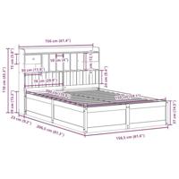 Bedframe zonder matras massief grenenhout 150x200 cm - thumbnail