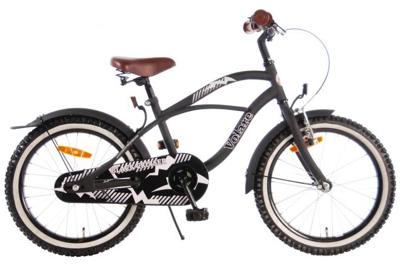 Volare black cruiser kinderfiets - jongens - 18 inch - zwart - 95% afgemonteerd