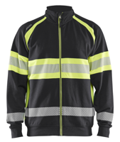 Blåkläder High-Vis sweater 35511158 | Zwart/High-Vis Geel | Maat 4XL - 7330509838754 - thumbnail