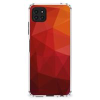 Shockproof Case voor Samsung Galaxy A22 5G Polygon Red - thumbnail