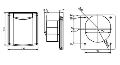AS Schwabe 62475 Stopcontact (inbouw) IP44 Antraciet-grijs AS Schwabe 62475 Stopcontact (inbouw) IP44 Antraciet-grijs