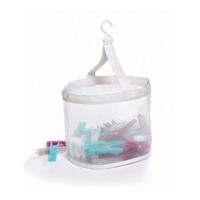 Mand voor wasknijpers Domopak Living Transparant Plastic 20 x 20 x 19 cm Kledinghaken - thumbnail