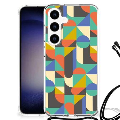 Samsung Galaxy S24 Doorzichtige Silicone Hoesje Funky Retro Samsung Galaxy S24 Doorzichtige Silicone Hoesje Funky Retro