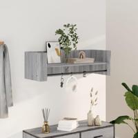 Wandschap 100x35x30,5 cm bewerkt hout grijs sonoma eikenkleurig - thumbnail