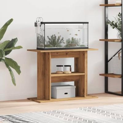 VidaXL Aquariumstandaard artisan eikenhout 80x35x60 cm VidaXL Aquariumstandaard artisan eikenhout 80x35x60 cm