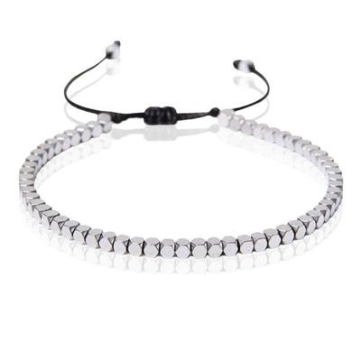 LGT JWLS Dames Armband - 4mm Cube Zilver