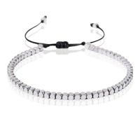 LGT JWLS Dames Armband - 4mm Cube Zilver - thumbnail