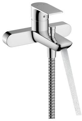 Hansgrohe Rebris E ééngreeps badmengkraan opbouw met hartafstand 15.3 cm, chroom