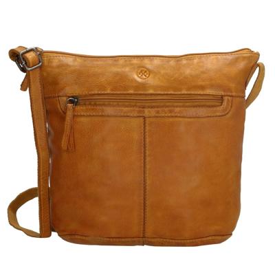 Hide & stitches paint rock shoulder bag-Ocher Yellow