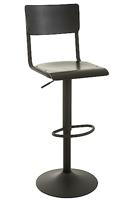 J-Line barstoel - hout|metaal - zwart - 2 stuks - thumbnail