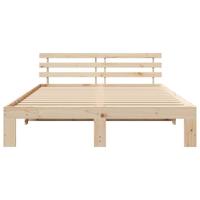 Bedframe met hoofdeinde Naturel 140 x 200 cm Massief grenenhout - thumbnail