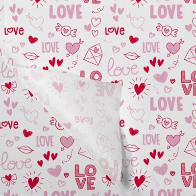 Zijdevloei papier 50x75cm 22gr 100 vel Love