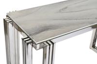 Wandtafel DKD Home Decor Kristal Zilverkleurig Staal Wit 120 x 45 x 78 cm - thumbnail