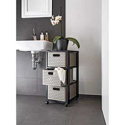 Rotho Country Design Ladekast met Wielen 3x18L Antraciet
