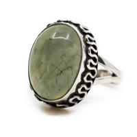 Edelsteen Ring Prehniet 925 Zilver "Yenra" (Maat 17) - thumbnail