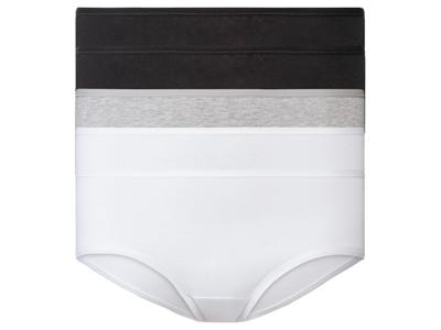 esmara 5 dames hipsters (M (40/42), Zwart/grijs/wit)