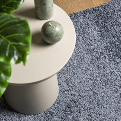 Vloerkleed shaggy hoogpolig modern 200x200 cm blauw