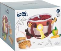 Small Foot - paardenverzorgingsset met tas rood - thumbnail
