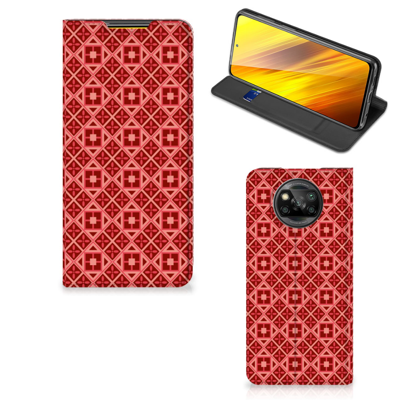 Xiaomi Poco X3 Pro | Poco X3 | Hoesje met Magneet | Batik Rood