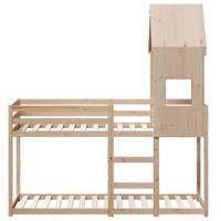Stapelbedframe zonder matras massief grenenhout 90x190 cm - thumbnail