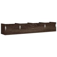 Wandkasten 2 st 99x18x16,5 cm bewerkt hout bruin eikenkleur - thumbnail