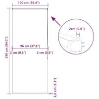 Doucherolgordijn met cassette 100x240 cm stofbreedte 96 cm - thumbnail