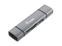 Equip 245460 geheugenkaartlezer USB 3.2 Gen 1 (3.1 Gen 1) Type-A/Type-C Grijs - thumbnail