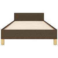 Bedframe zonder matras 80x200 cm stof donkerbruin - thumbnail