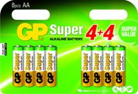 GP Alkaline Super AA 1.5V 4+4 - thumbnail