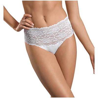 Kanten dames Taille Slip - Millefleurs - Luxe Hoge maxi slip met kant - Viscose & modal