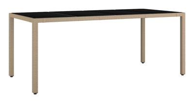 7-delige Bistroset met kussens poly rattan bruin