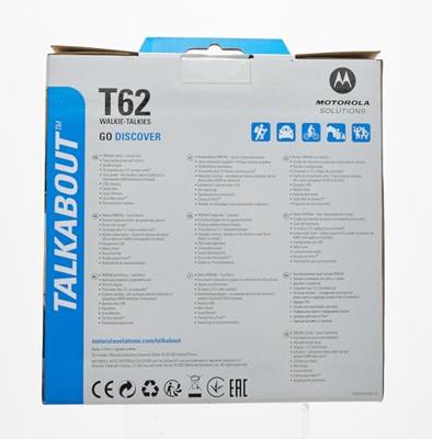 Motorola TALKABOUT T62 twee-weg radio 16 kanalen 12500 MHz Zwart, Blauw - thumbnail
