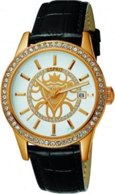 Horlogeband Esprit ES101802005 Croco leder Zwart 18mm