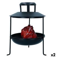 Barbecue Ambients LED Licht Antraciet Decoratief 22 x 30 x 22 cm (2 Stuks) - thumbnail