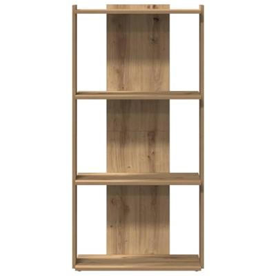 Boekenkast 3-laags 60x30x120 cm bewerkt hout artisanaal eiken