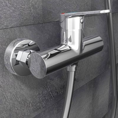 FUTURA ééngreepsmengkraan douche, chroom duurzaam verchroming - conform DIN EN 248 bijzonder stil - geluidsklasse A geluidsarme, verwisselbare 35 mm-cartouche ½" (Ø ca. 1,9 cm) verbinding voor