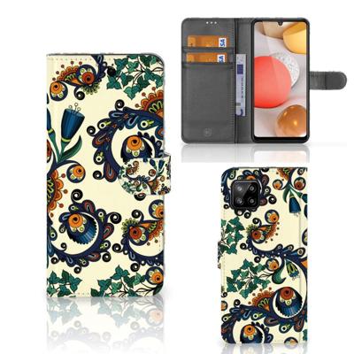 Wallet Case Samsung Galaxy A42 5G Barok Flower | Portemonnee hoesje
