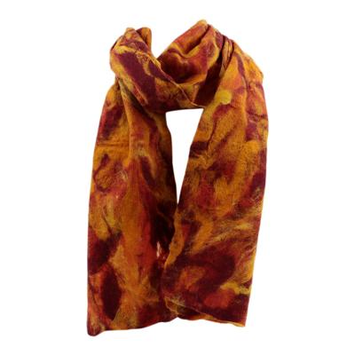 Vilten Sjaal Oranje-Rood Vilten Sjaal Oranje-Rood