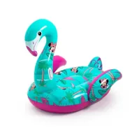 Bestway opblaasdier flamingo junior 173 x 170 cm PVC blauw/paars - thumbnail