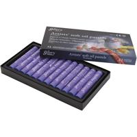Gallery Oliepastel, L: 7 cm, d 11 mm, dikte 11 mm, violet, 12 stuk/ 1 doos - thumbnail