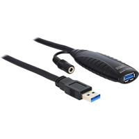 Delock USB-kabel USB 3.0 USB-A stekker, USB-A bus 10.00 m Zwart 83415 - thumbnail