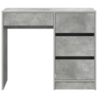 Bureau met lade Beton Grijs 90 x 37,5 x 75 cm Bewerkt hout - thumbnail