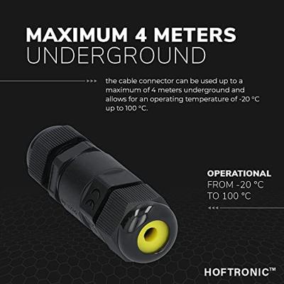 Set van 5 Kabelverbinders - IP68 Waterdicht - Koppelstuk voor binnen en buiten - Geschikt voor 4-12 mm kabeldikte