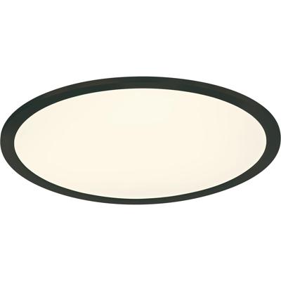 Moderne Dimbare LED Plafondlamp 26W - Warm Wit 3000K - Mat Zwart